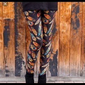 Plus size feather “peach skin” leggings